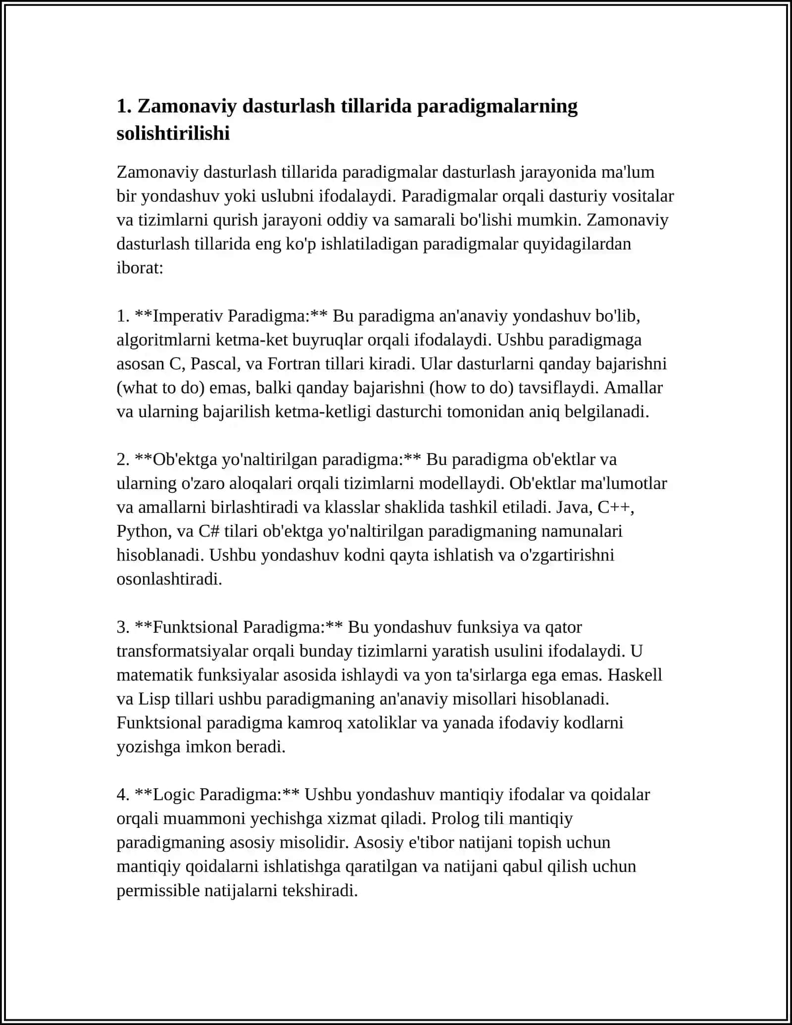 Zamonaviy Dasturlash Tillarining Tahlili 3