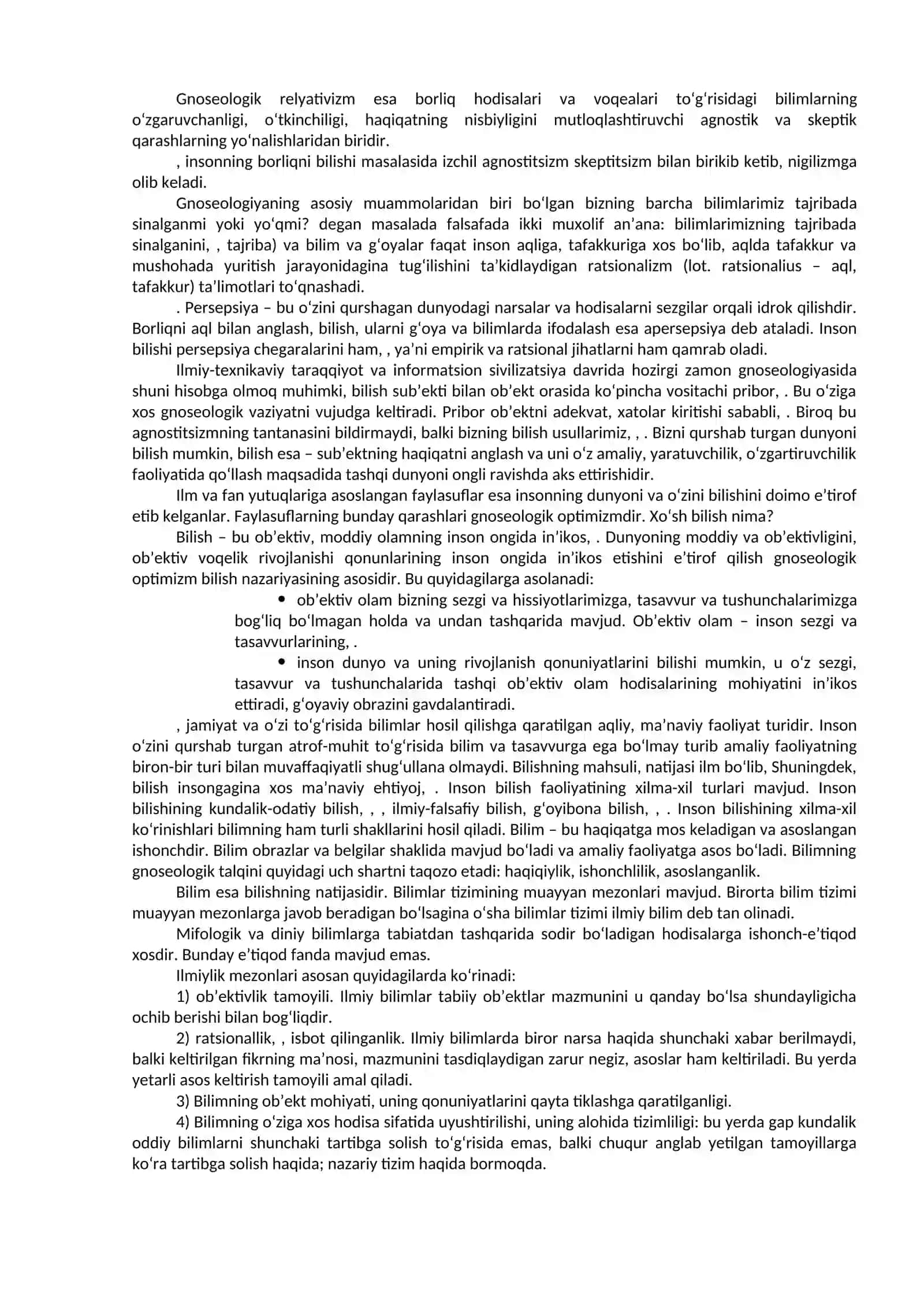 Bilish falsafasi (Gnoseologiya) 3