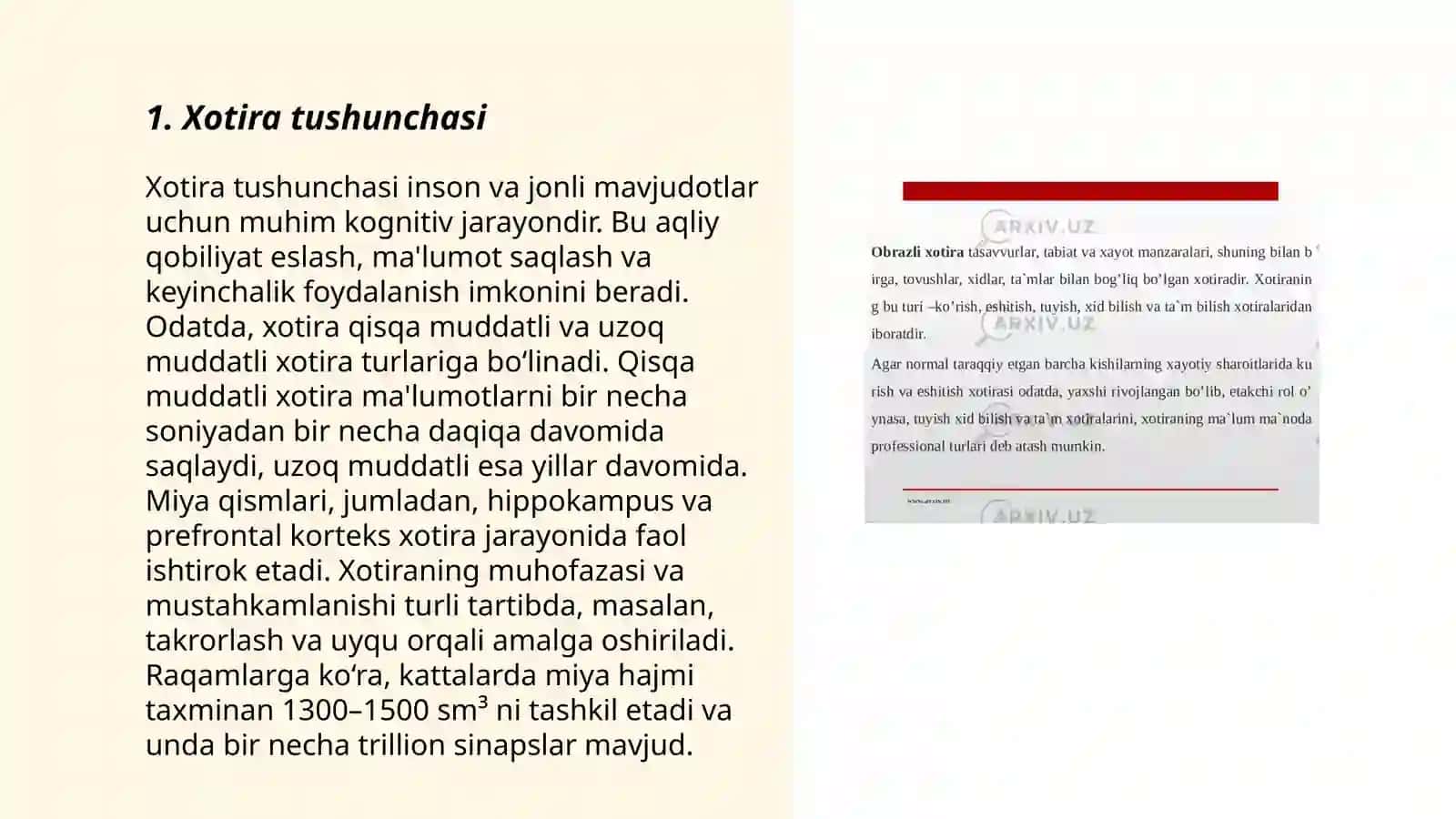Xotira tushunchasi 3