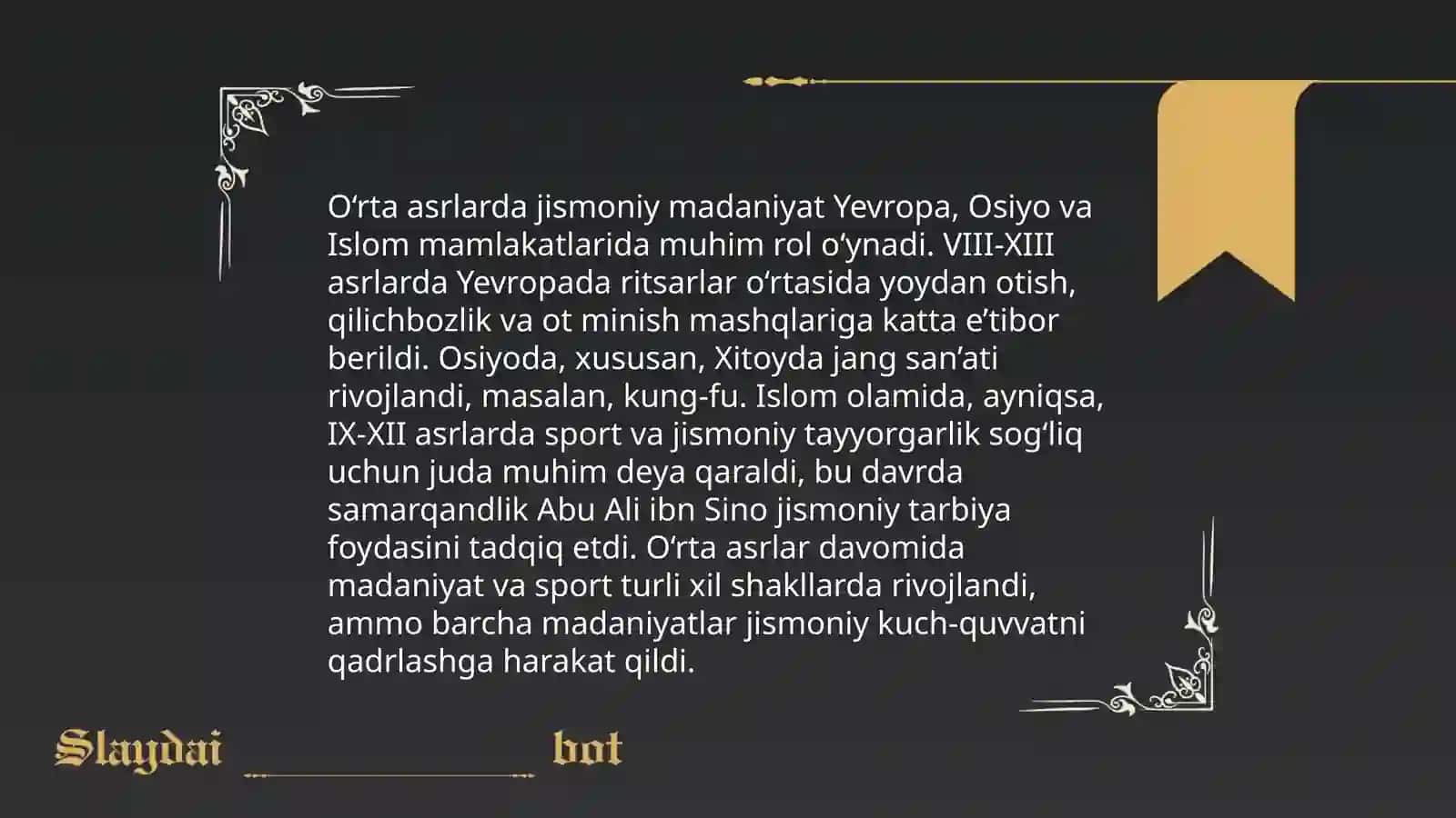 Jismoniy madaniyat tarixi 3