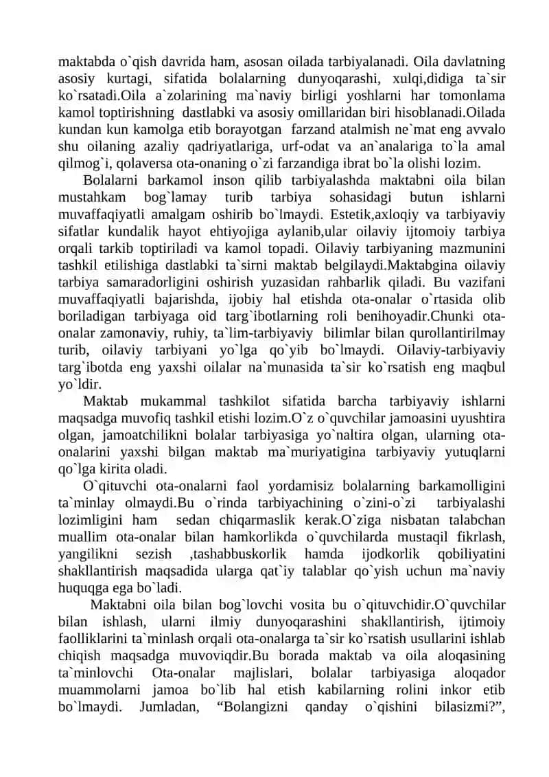 Oila ma`naviyati va mafkura 3