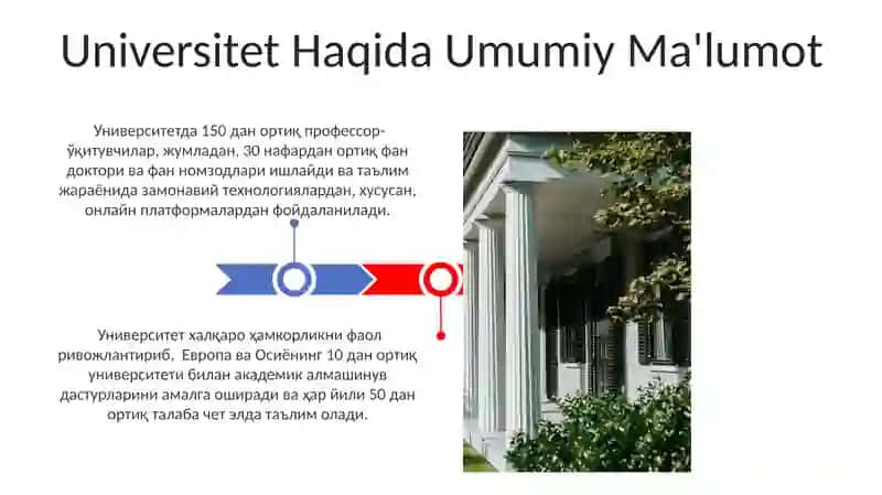 Universitet Haqida Umumiy Ma'lumot 3
