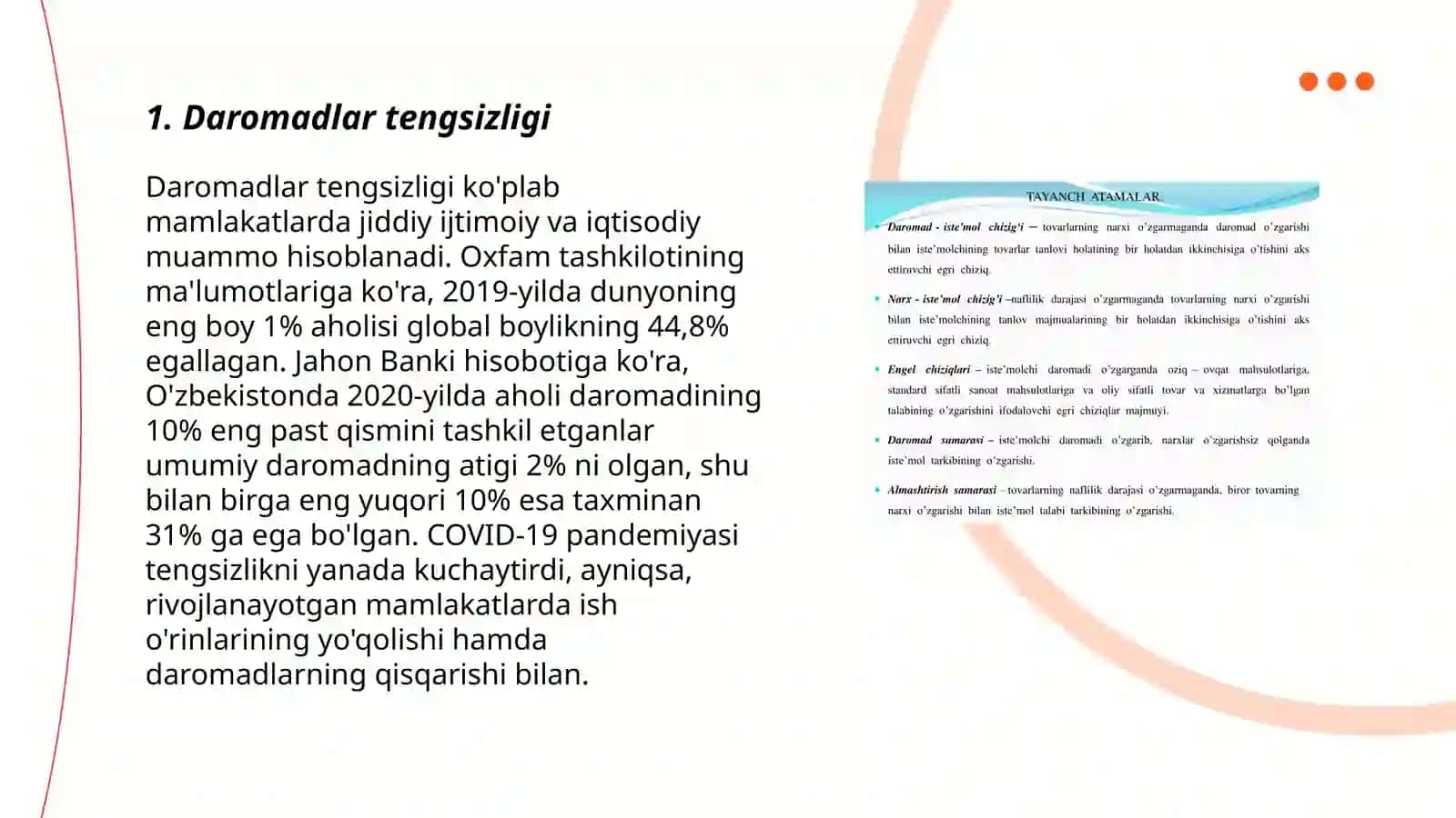 Daromadlar taqsimlanishi 3