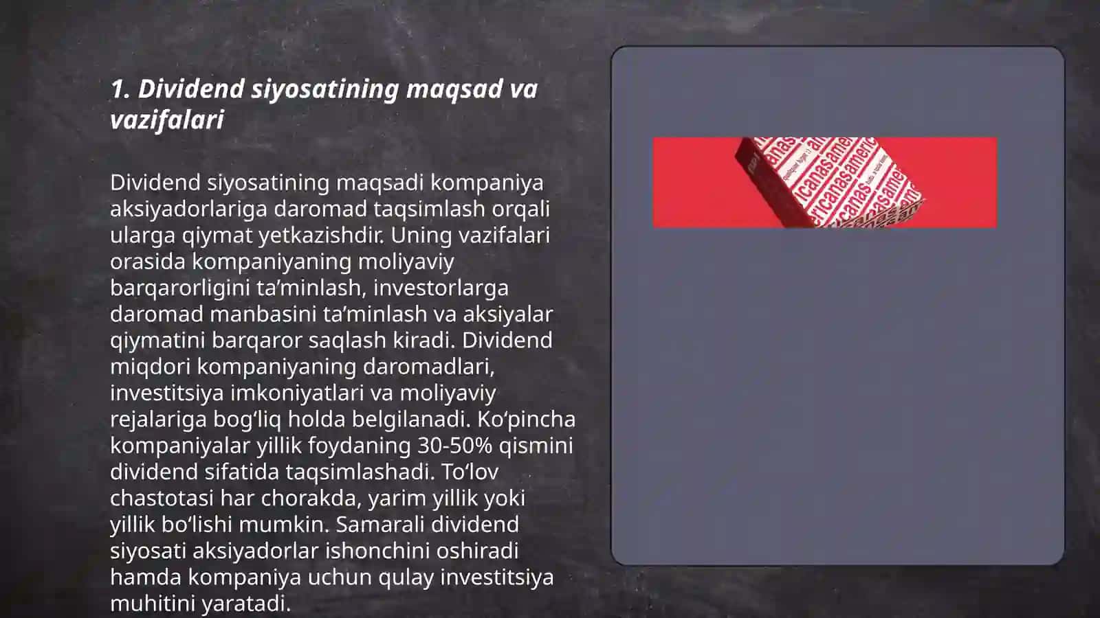 Dividend siyosati 3