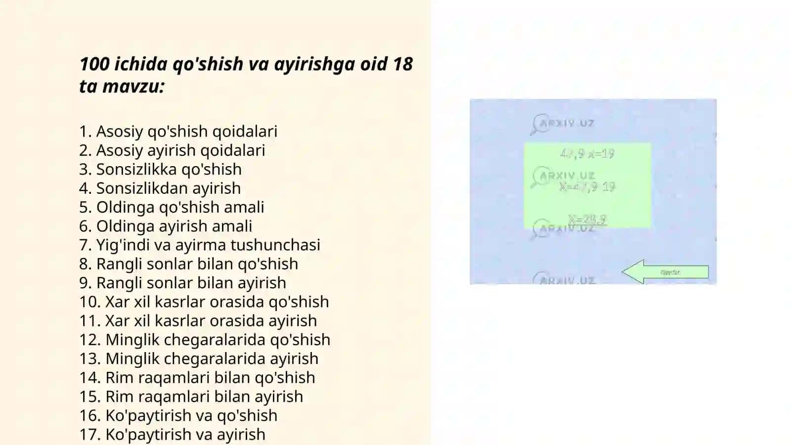 Matematika o'qitish nazariyasi 3