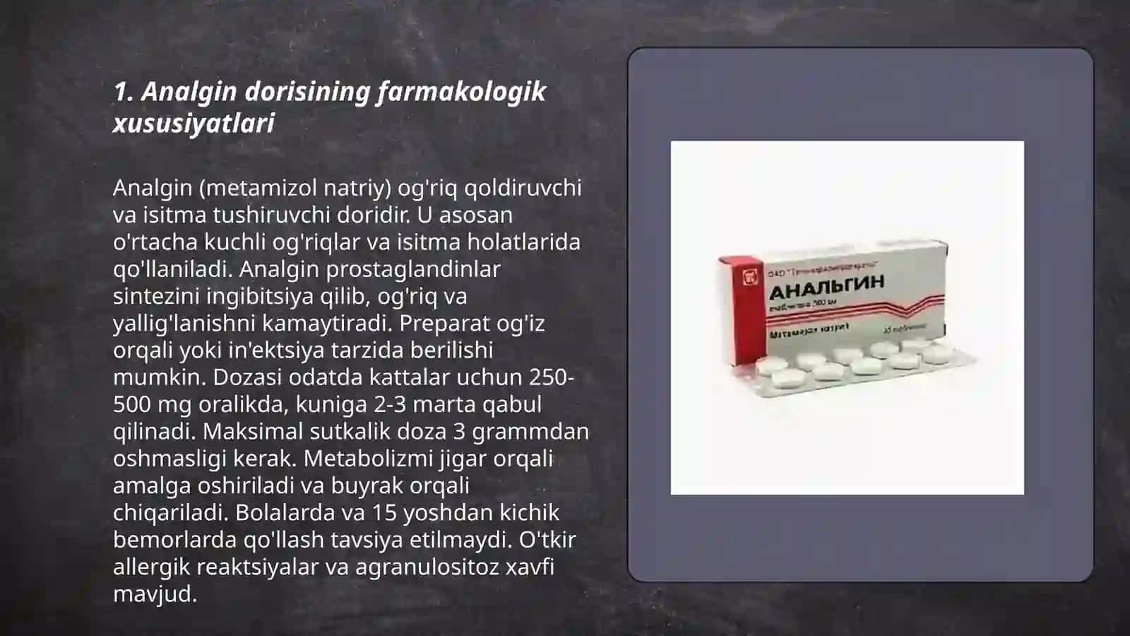 Analgin dori 3