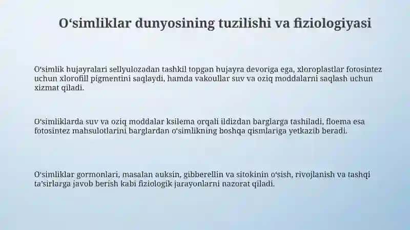 O‘simliklar Dunyosi 3