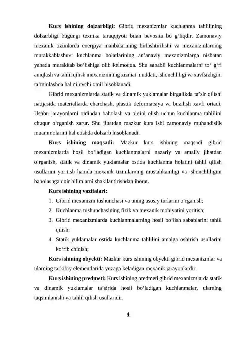 GIBRID MEXANIZMLAR KUCHLANMA TAHLILI 3