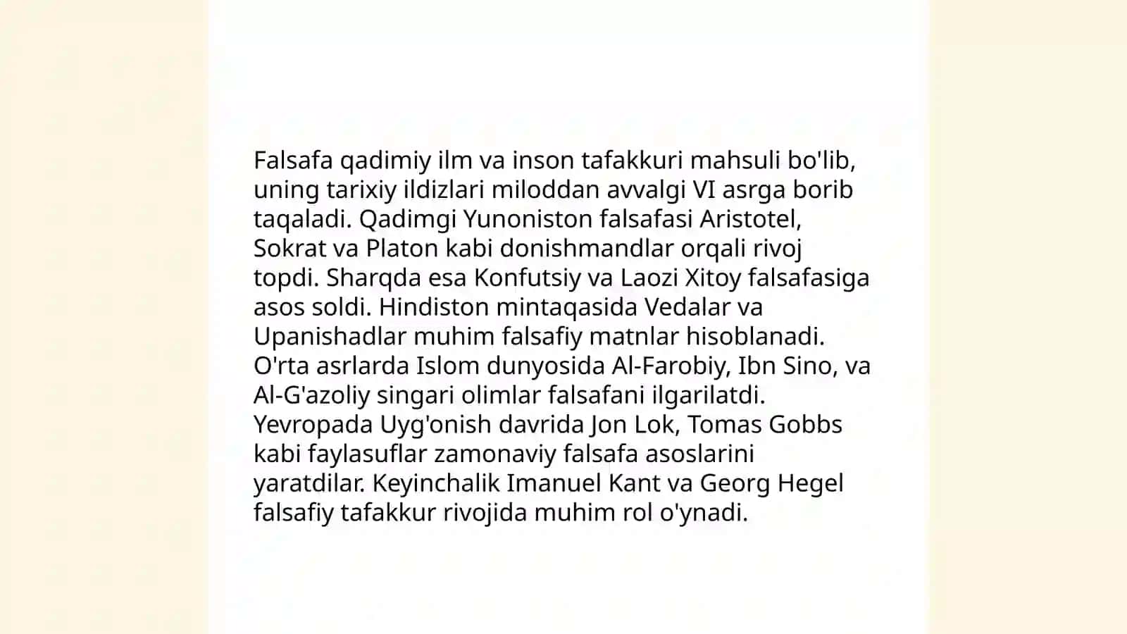 Falsafaning sohalari va vazifalari 3