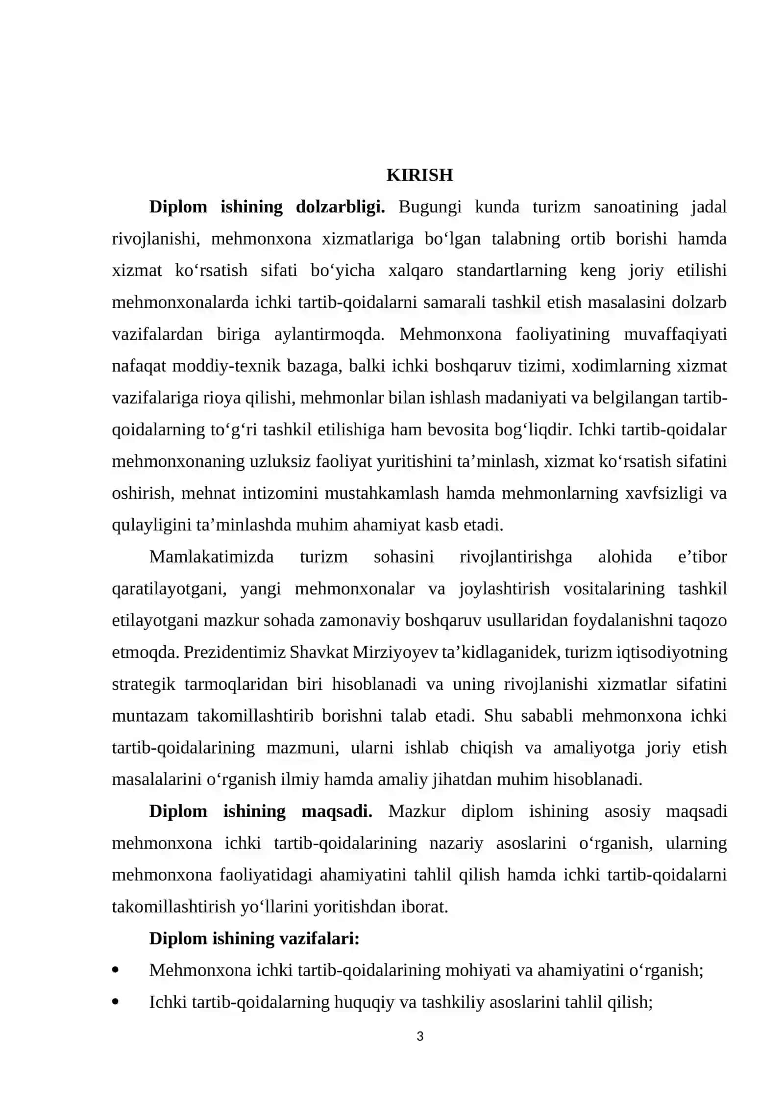 Mehmonxona ichki tartib-qoidalari 3
