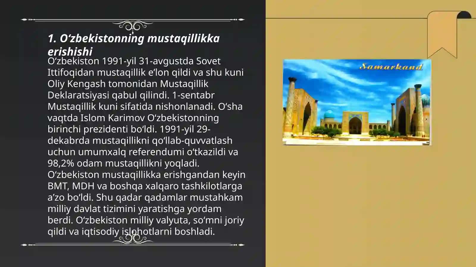 Oʻzbekistonning eng yangi tarixi 3