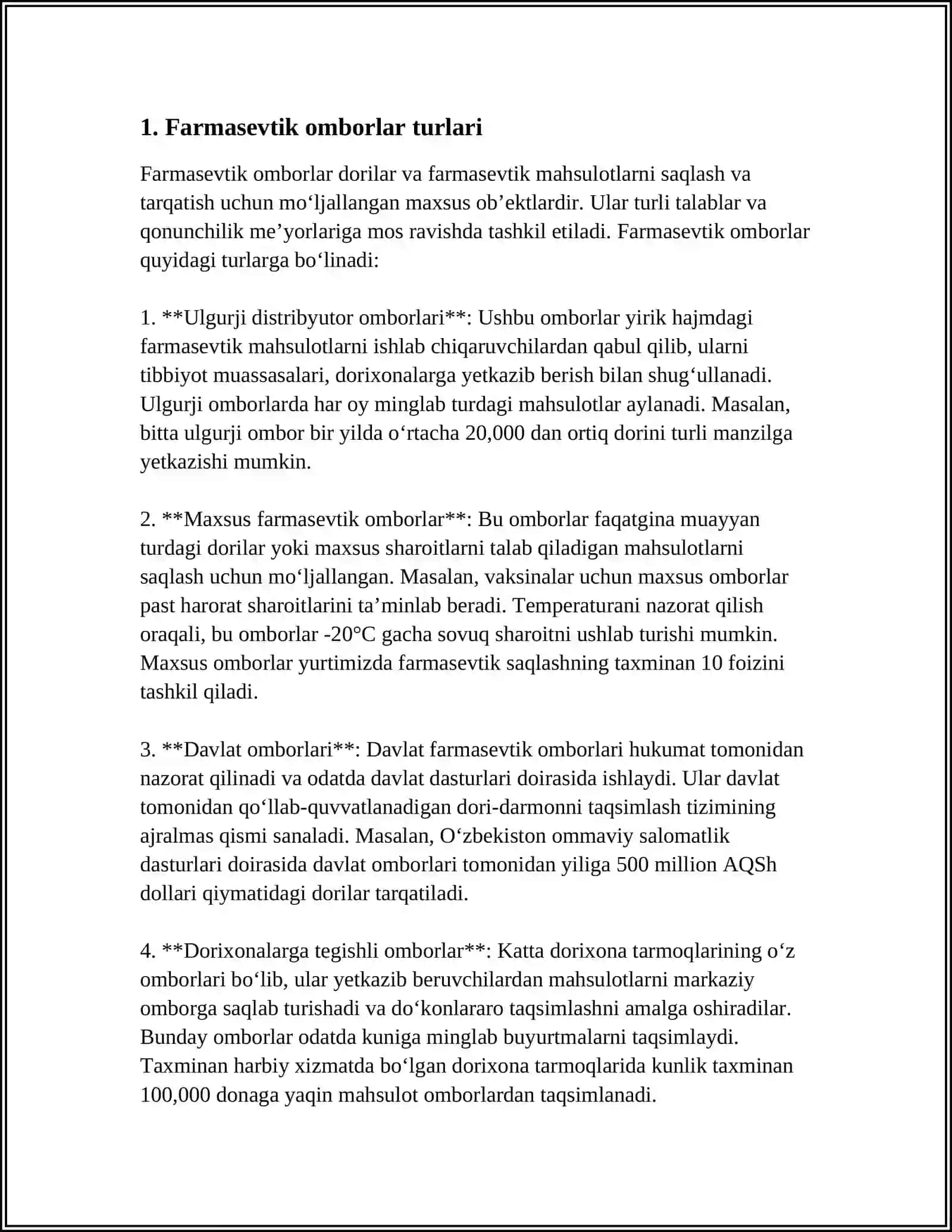 Farmasevtik omborlar turlari 3