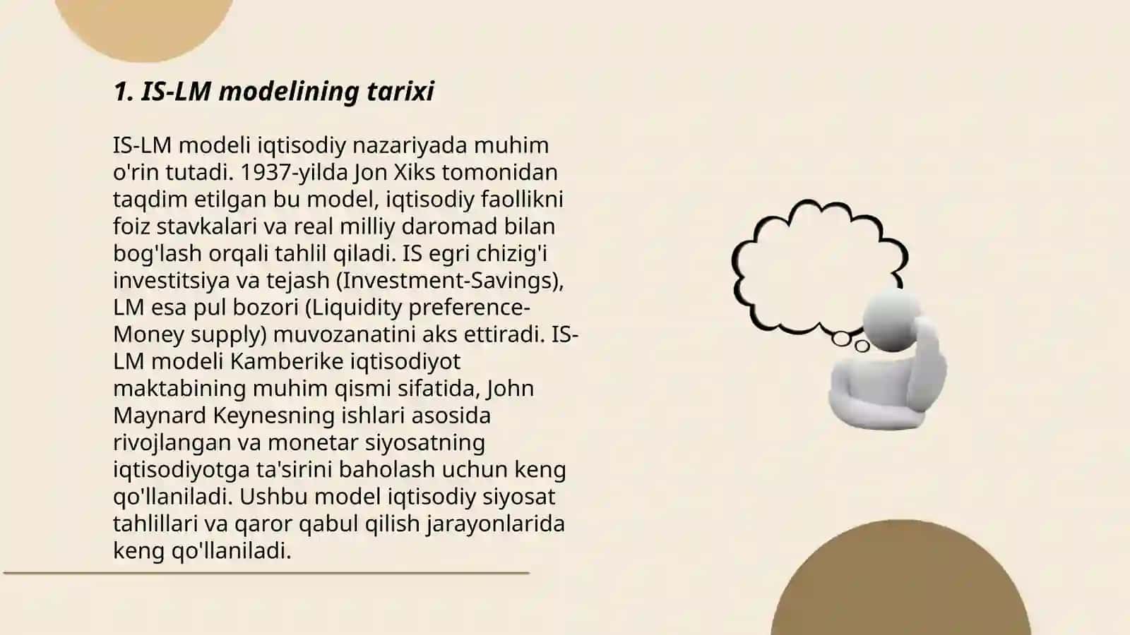 IS-LM modelining shakllanishi va joriy etilishi 3