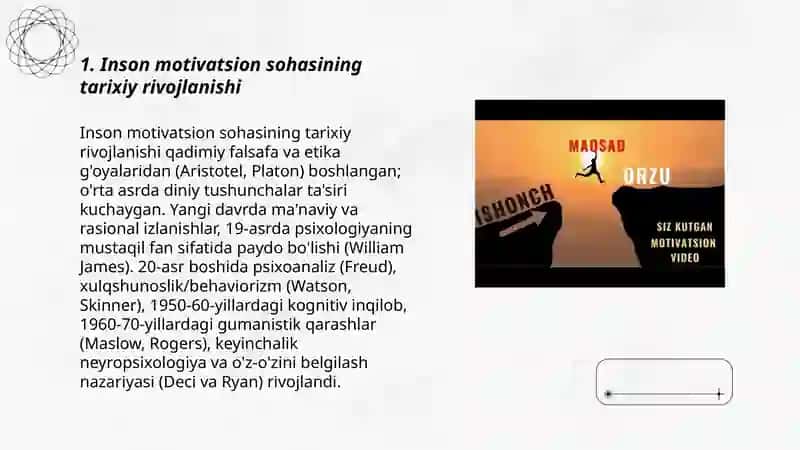Inson motivatsion sohasining rivojlanishi 3