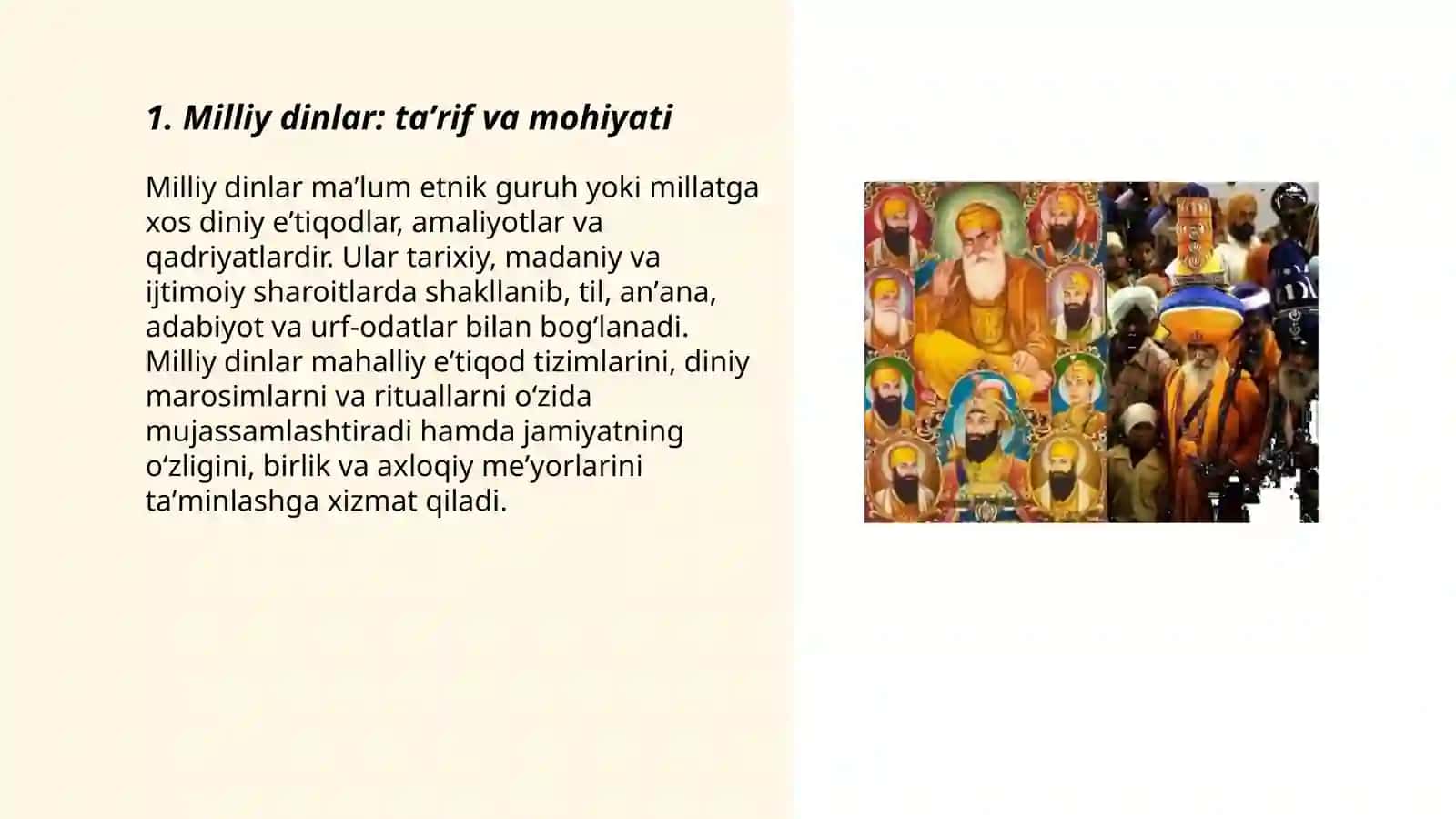 Milliy dinlar 3