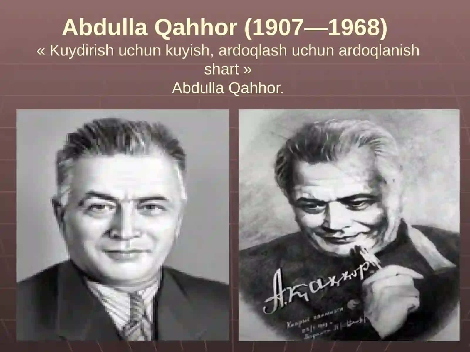 Abdulla  Qahhor   hayoti  va  ijodi 3
