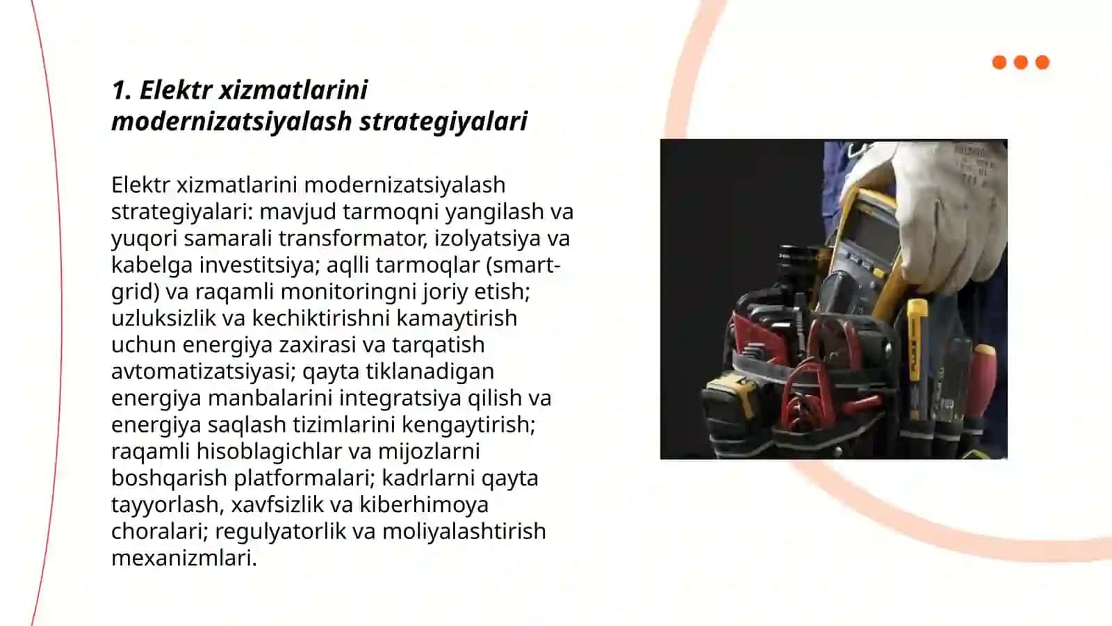 Elektr xizmatlarini modernizatsiyalash strategiyalari 3