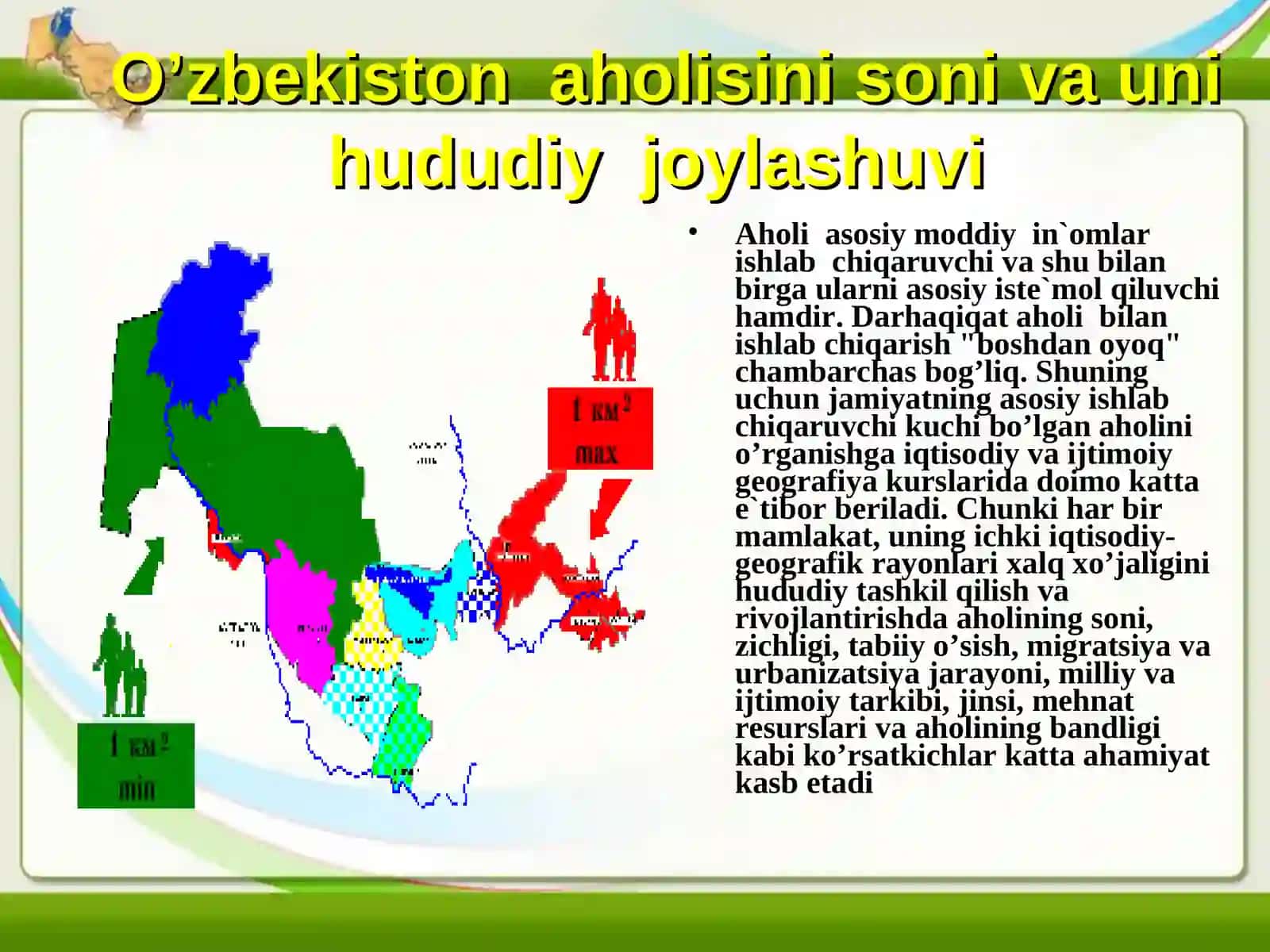 O`zbekiston aholisi va joylanishi 3
