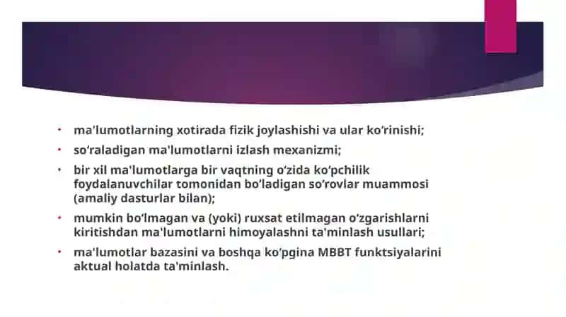 Ma’lumotlar ombori boshqarish tizimi 3
