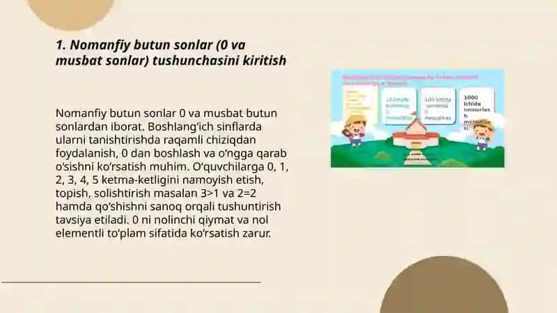Nomanfiy butun sonlarni nomerlashga oʻrgatish 3