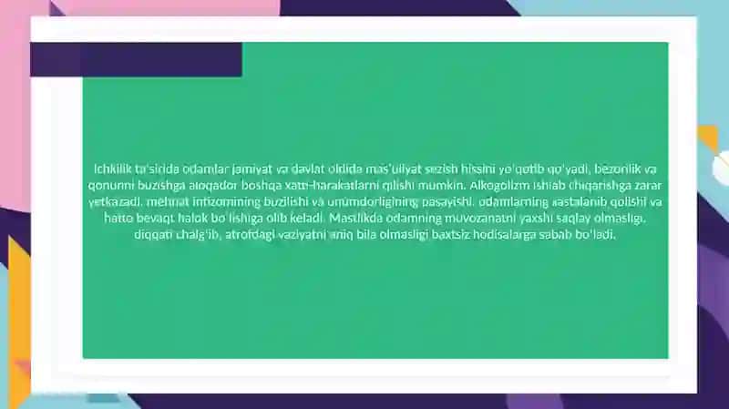 Alkogolizm — tibbiyot nuqtai nazaridan 3