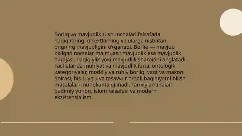 Borliq falsafasi 3