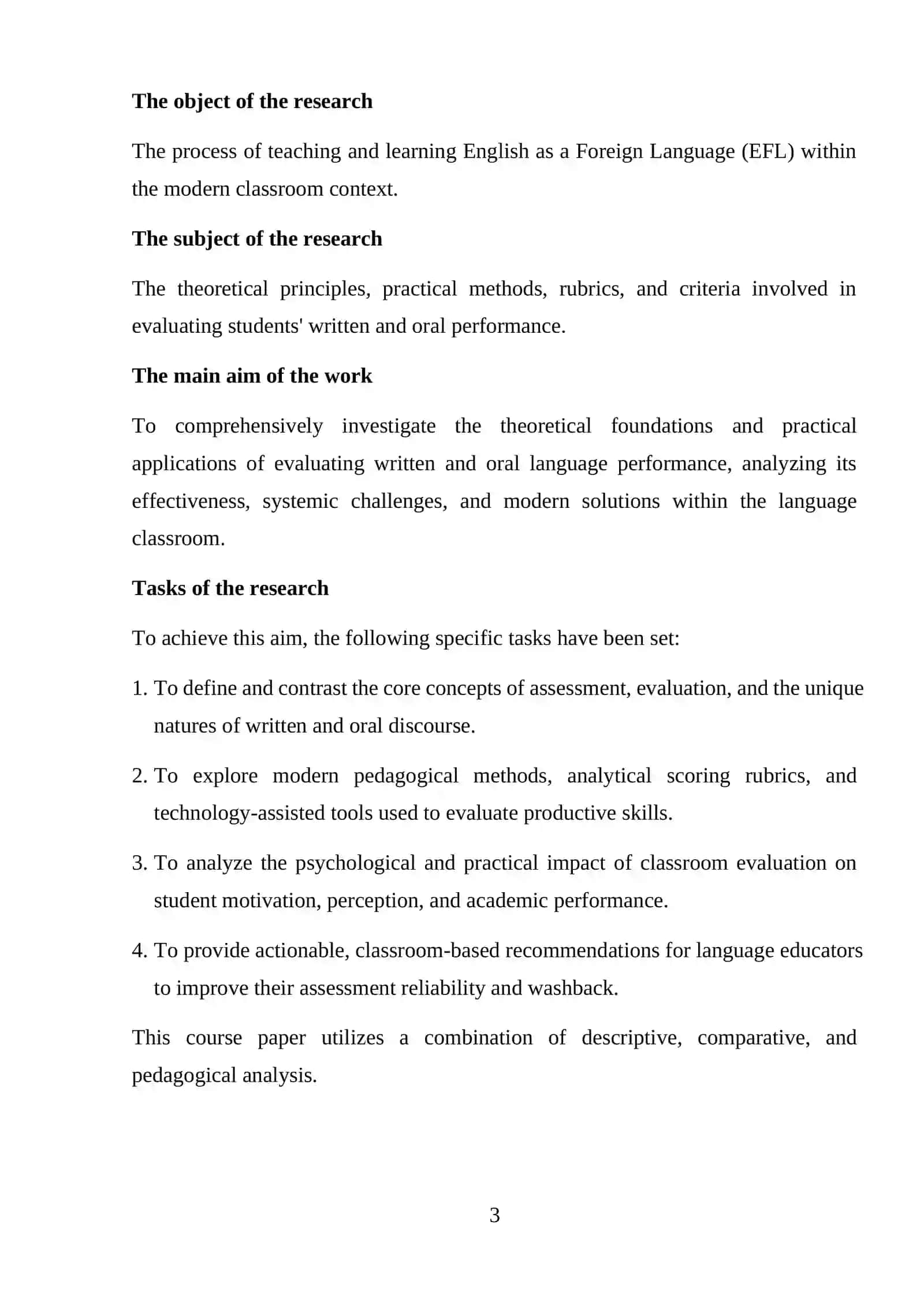Evaluating Written and Oral Performance in the Classroom 3