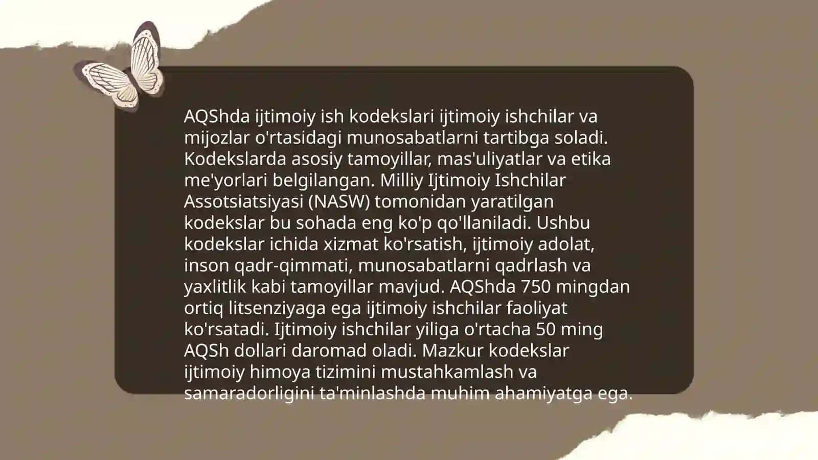 AQShda ijtimoiy ish kodekslari 3