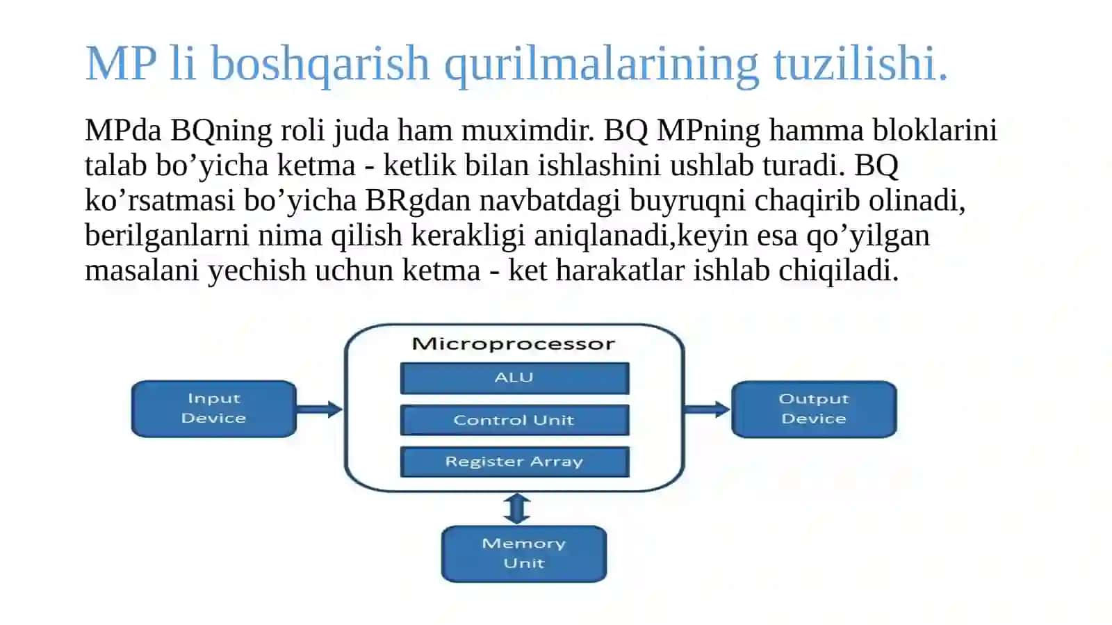 MP ishlatiladigan boshqaruvchi qurilmaning tuzilishi 3