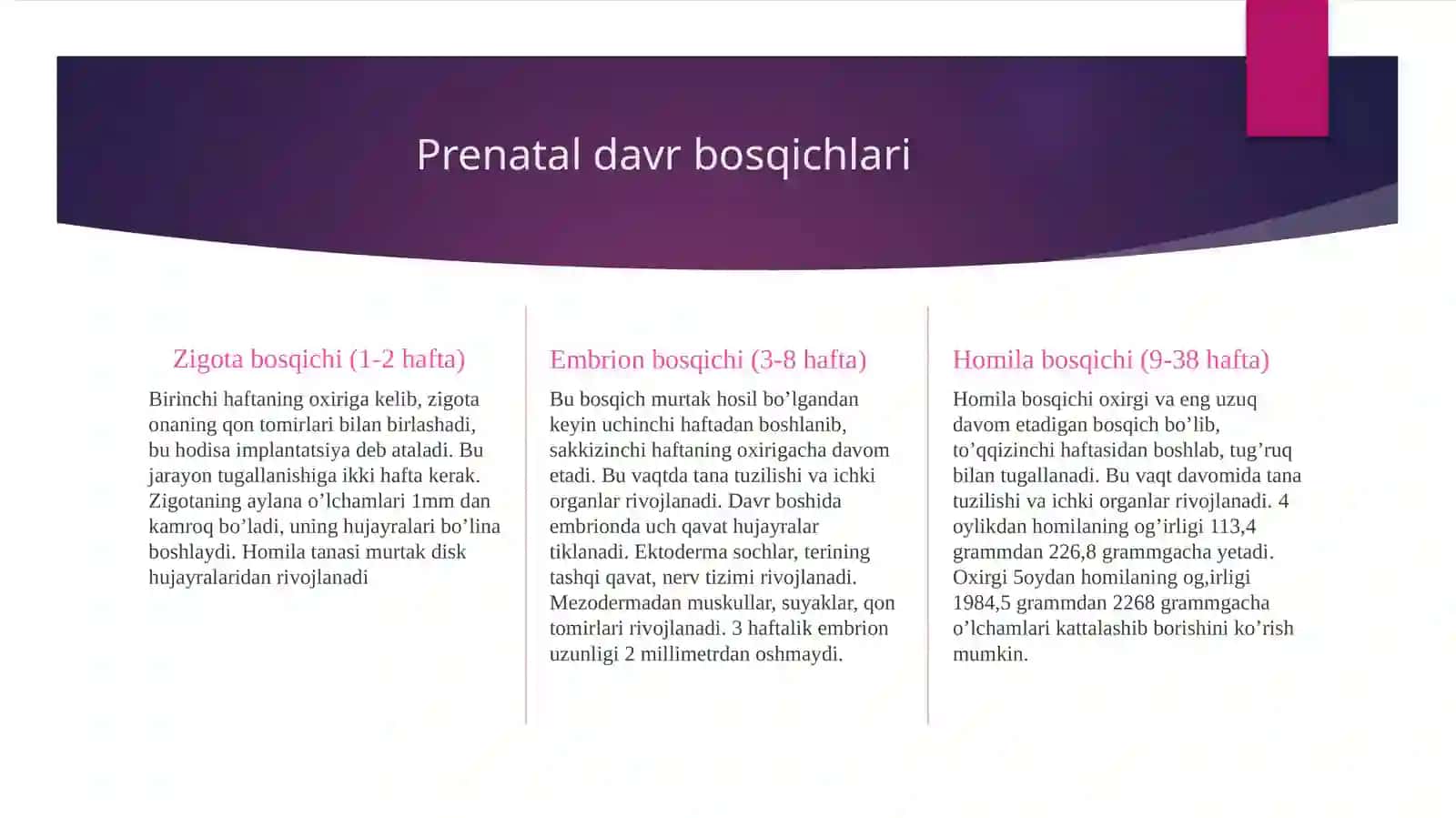 Perinatal psixologiyaning asosiy muammolari 3