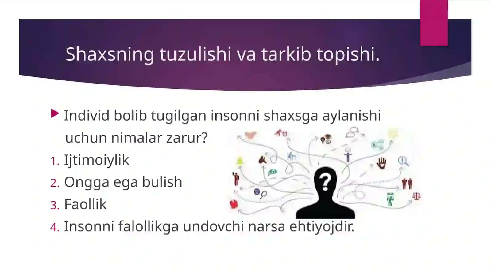 Shaxsni yo’nalganligini o’rganish 3