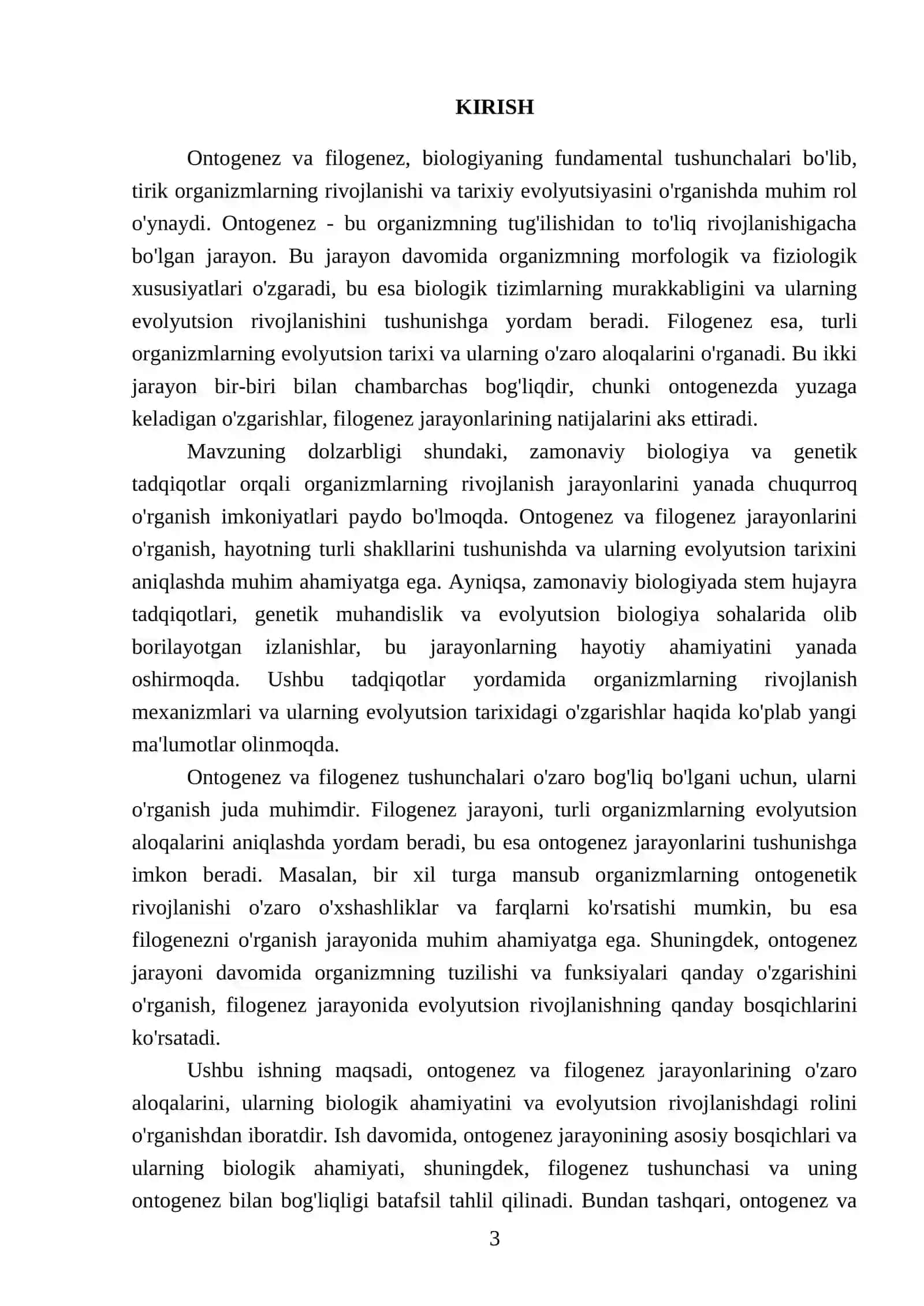Ontogenez. A’ZOLAR  ONTO - FILOGENEZI 3