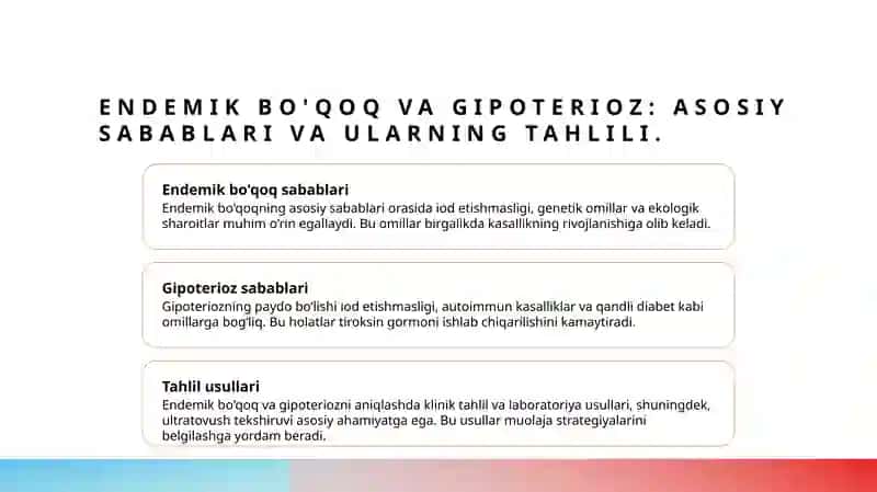 Endemik bo'qoq va gipoterioz patogenezi va davolash usullari 3