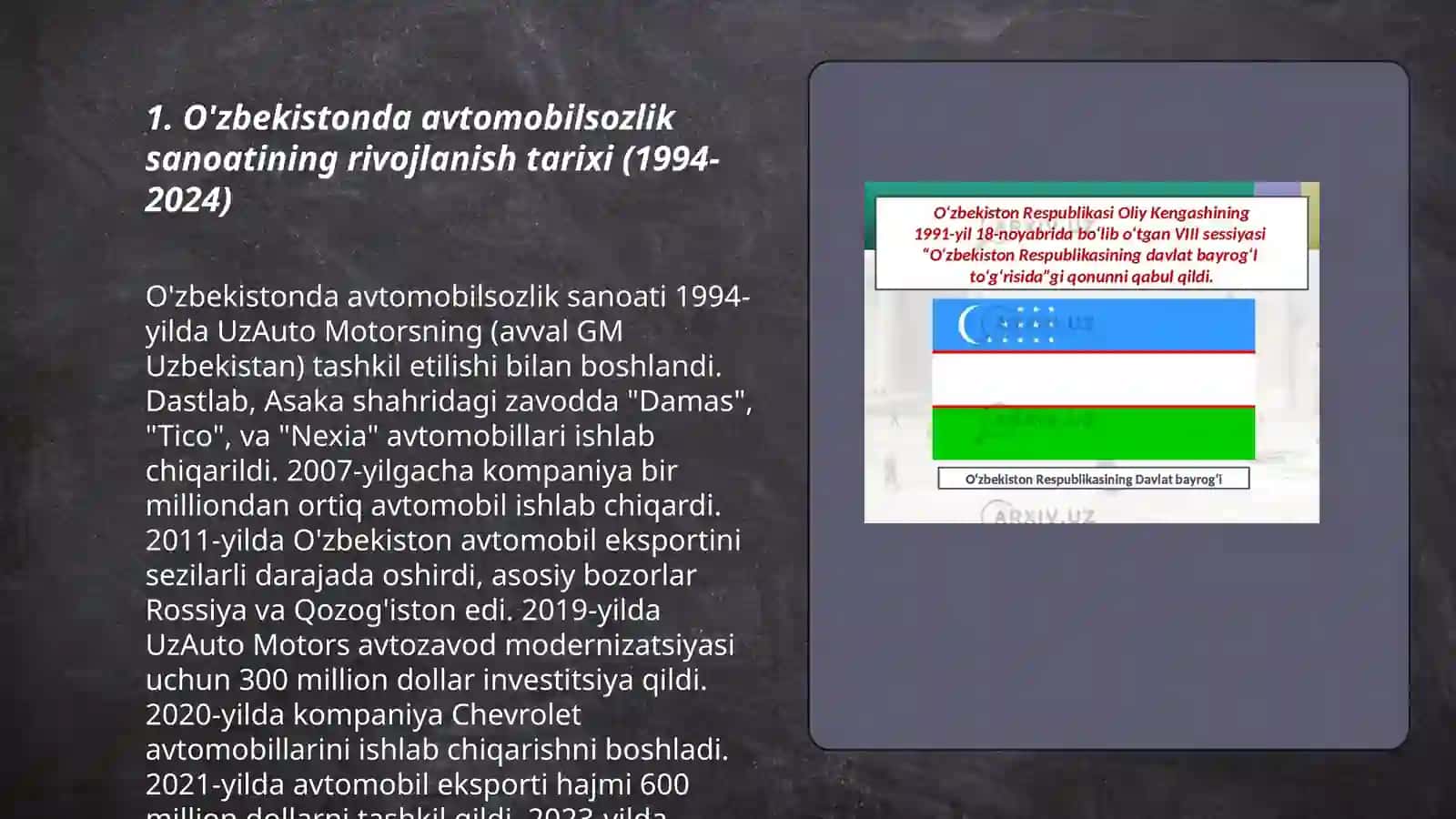 O'zbekistonda avtomobilsozlik sanoati 3