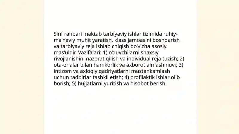 Sinf rahbarining maktabdagi tarbiyaviy ishlar tizimida faoliyati 3