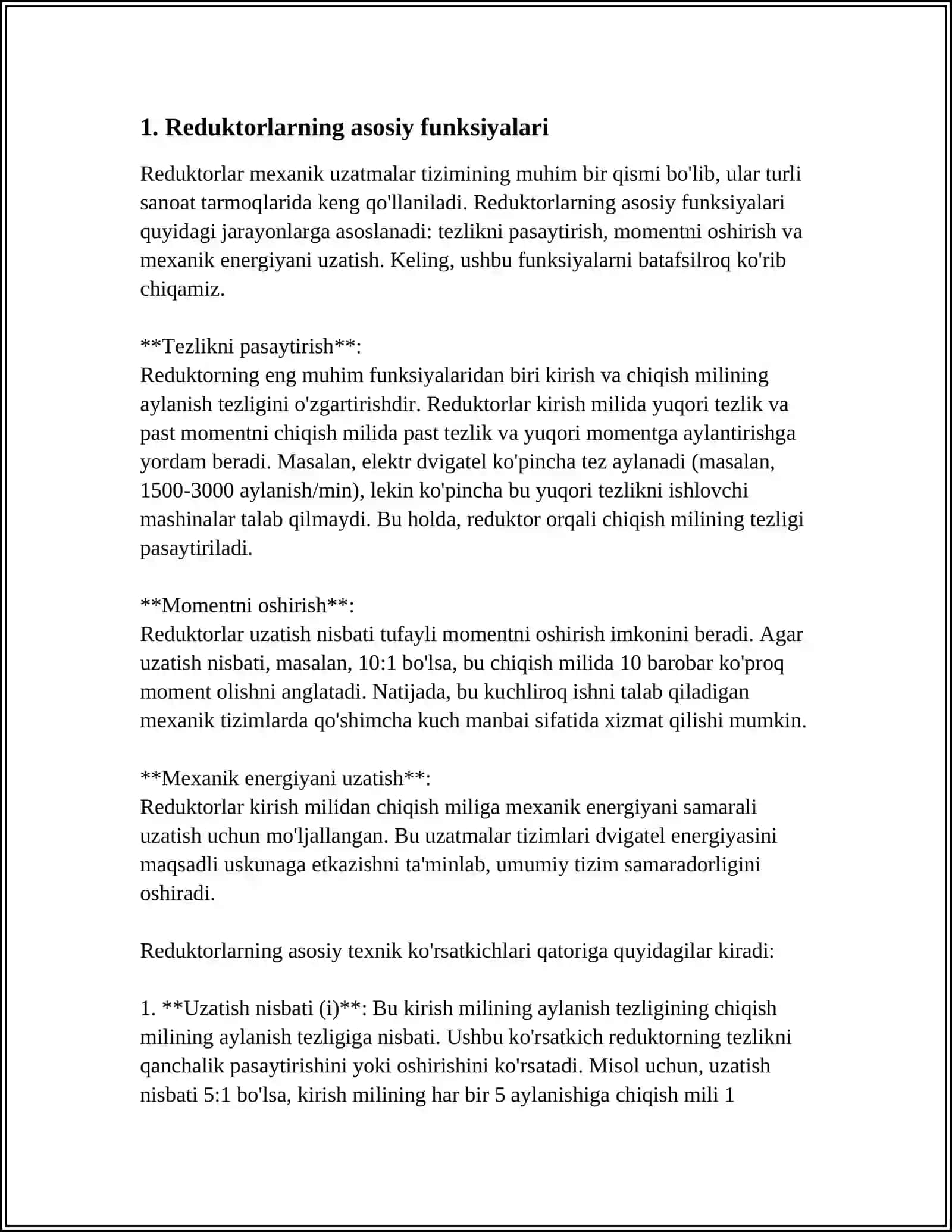 REDUKTORLAR,SINFLANISHI VA ISHLATILISHI 3