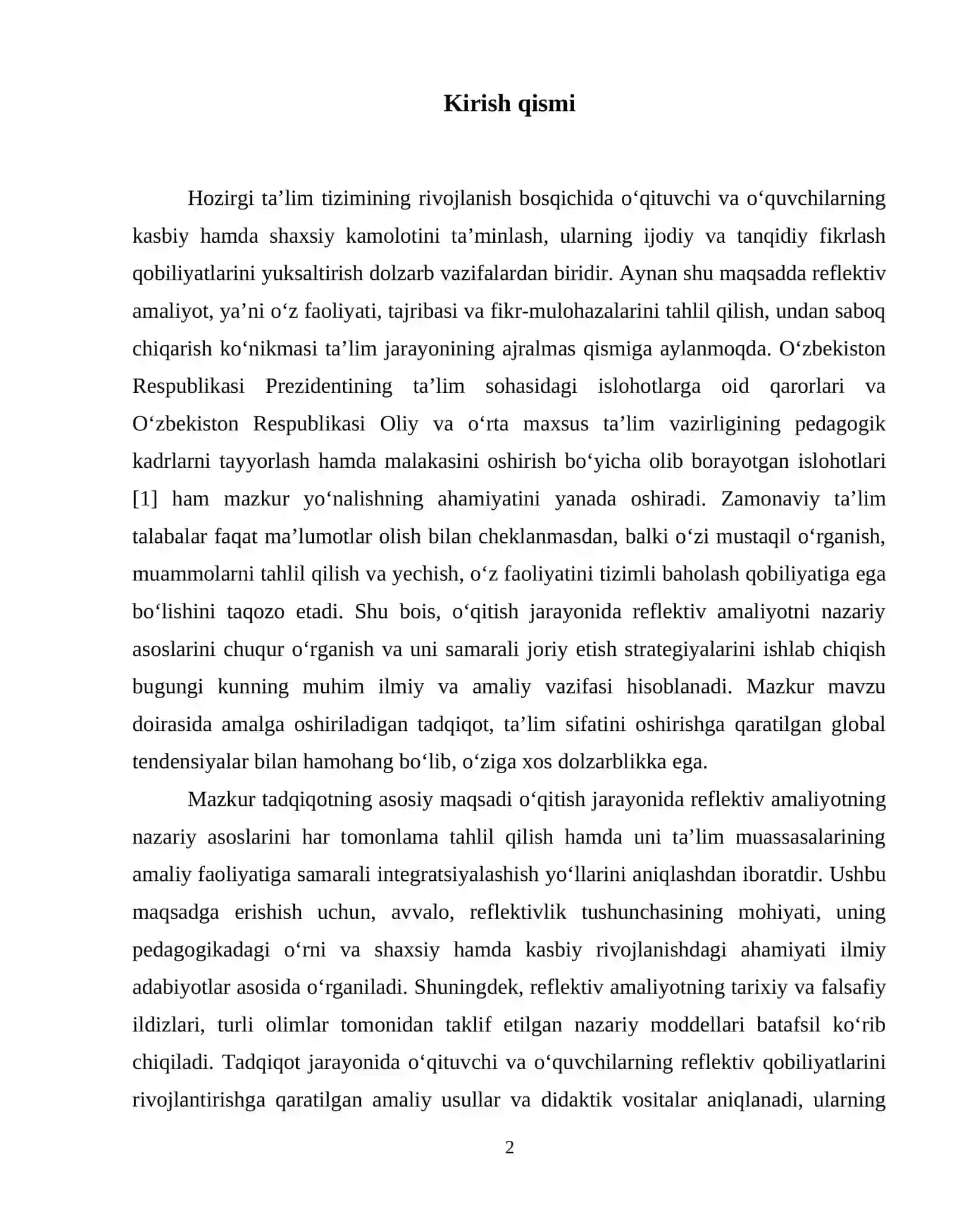 Reflective practice in education: theoretical foundations and implementation strategies 3