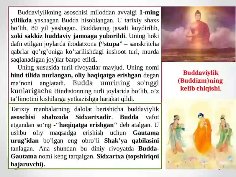 Buddaviylik Dinining Tarixi va Asosiy Gʻoyalar 3