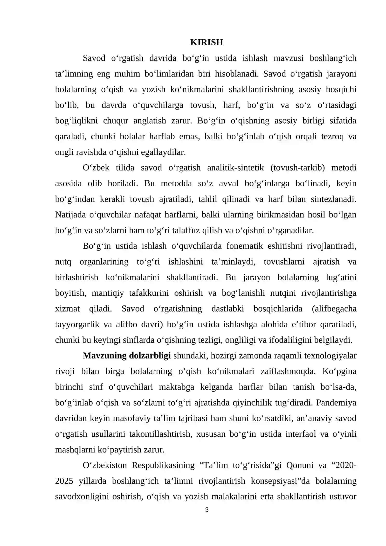 Savod o‘rgatish davrida bo‘g‘in ustida ishlash 3