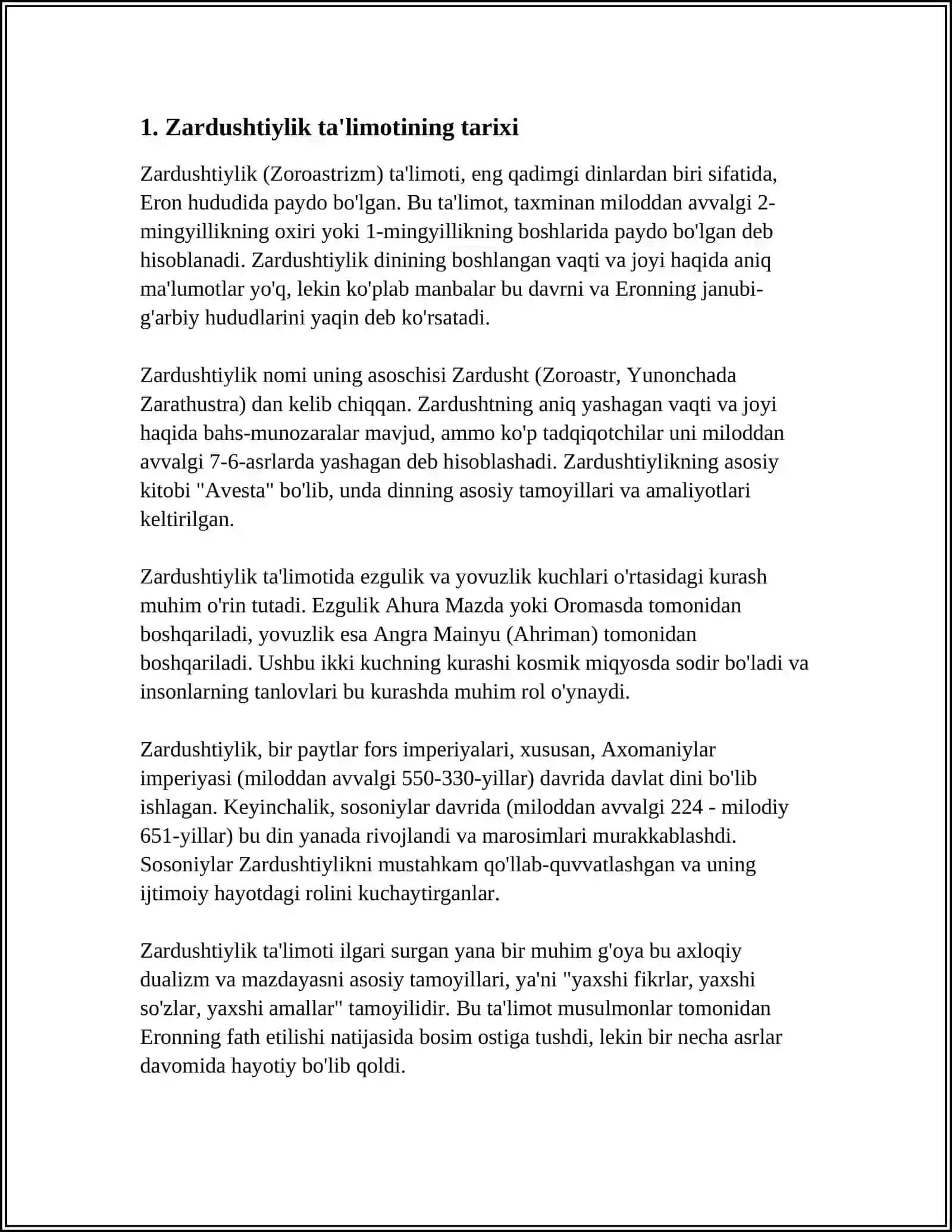 ZARDUSHTIYLIK TA’LIMOTI 3
