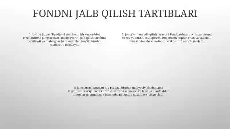 Pul Mablag'Lari Harakati To'G'Risida Hisobot 3