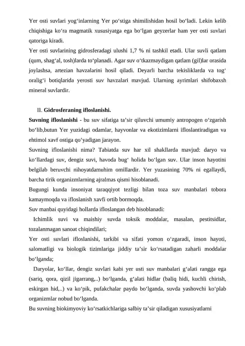 Ma’ruza.Gidrofera va uning muhofazasi 3