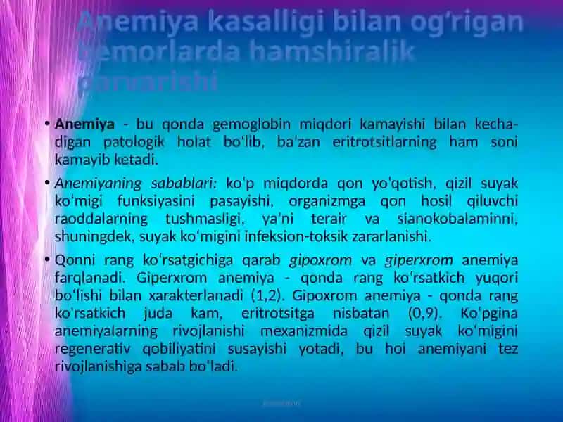 ANEMIYA SINDROMLARI 3