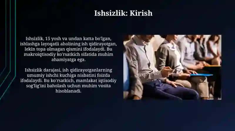 Ishsizlik:turlarivao‘lchashusullari 3