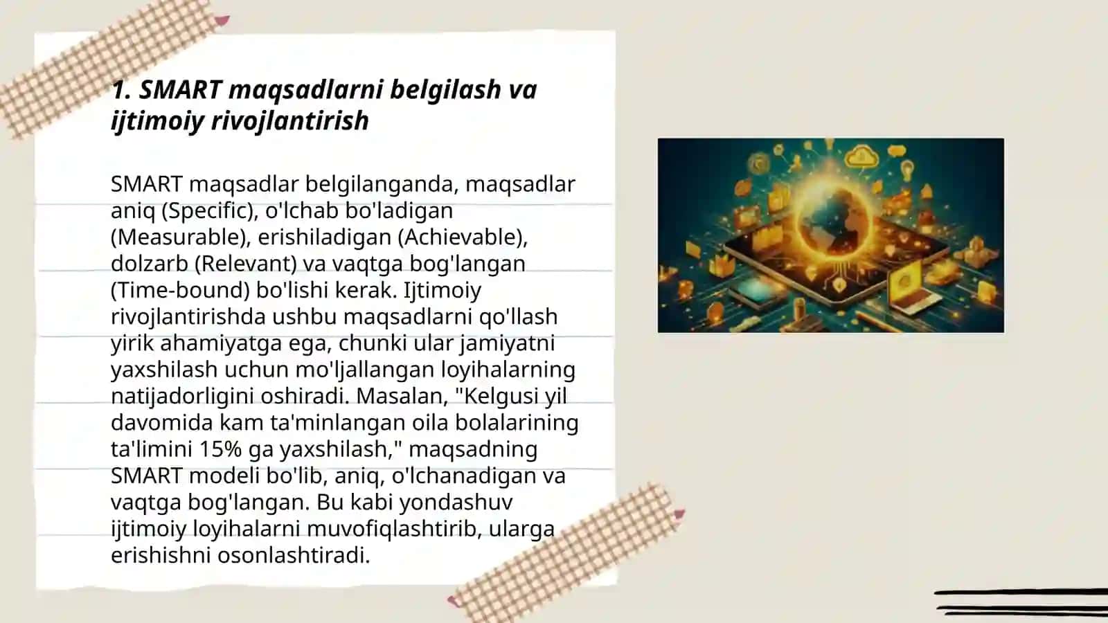 Ijtimoiy rivojlantirishda SMART 3