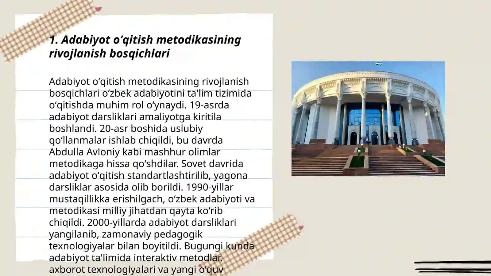 Adabiyot oʻqitish metodikasi tarixi 3
