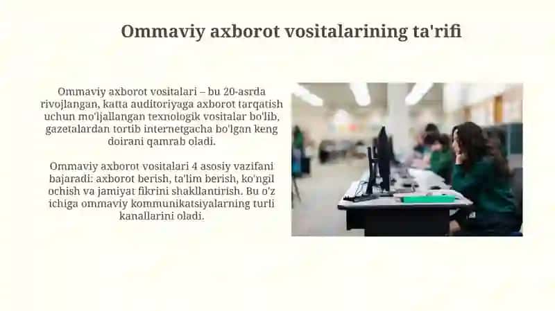 Ommaviy axborot vositalari 3
