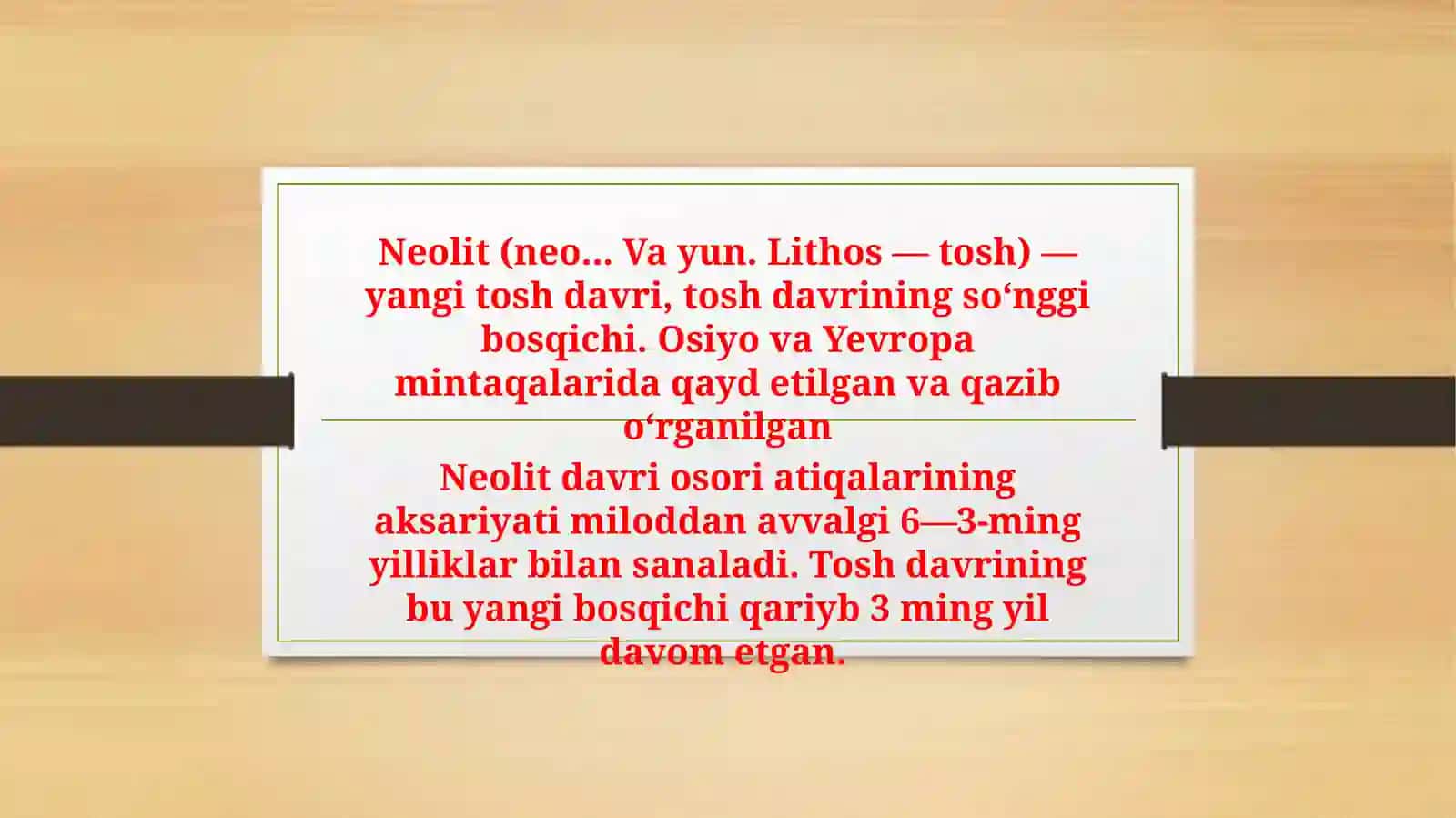 Neolit davri haqida arxeologiya 3