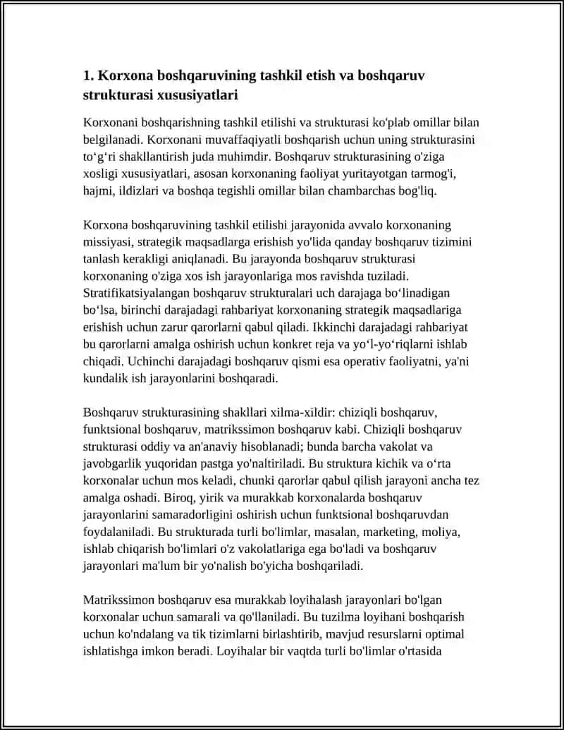 KORXONALARNI BOSHQARISHNI O'ZIGA XOS XUSUSIYATLARI 3
