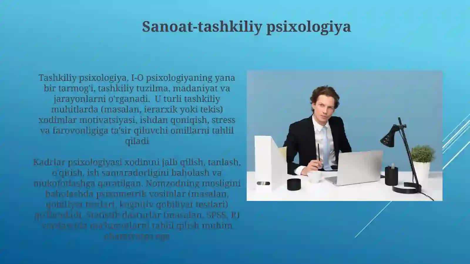 Kasbiy psixologiyaning tarmoqlari 3